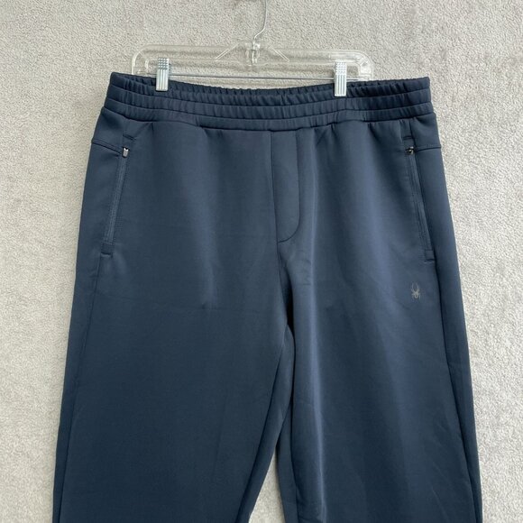 NWOT Spyder Active Men's XL Scuba Joggers Blue Elastic Waist Zipper - Picture 6 of 7